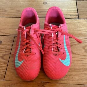 Nike Pink and Blue soccer cleats